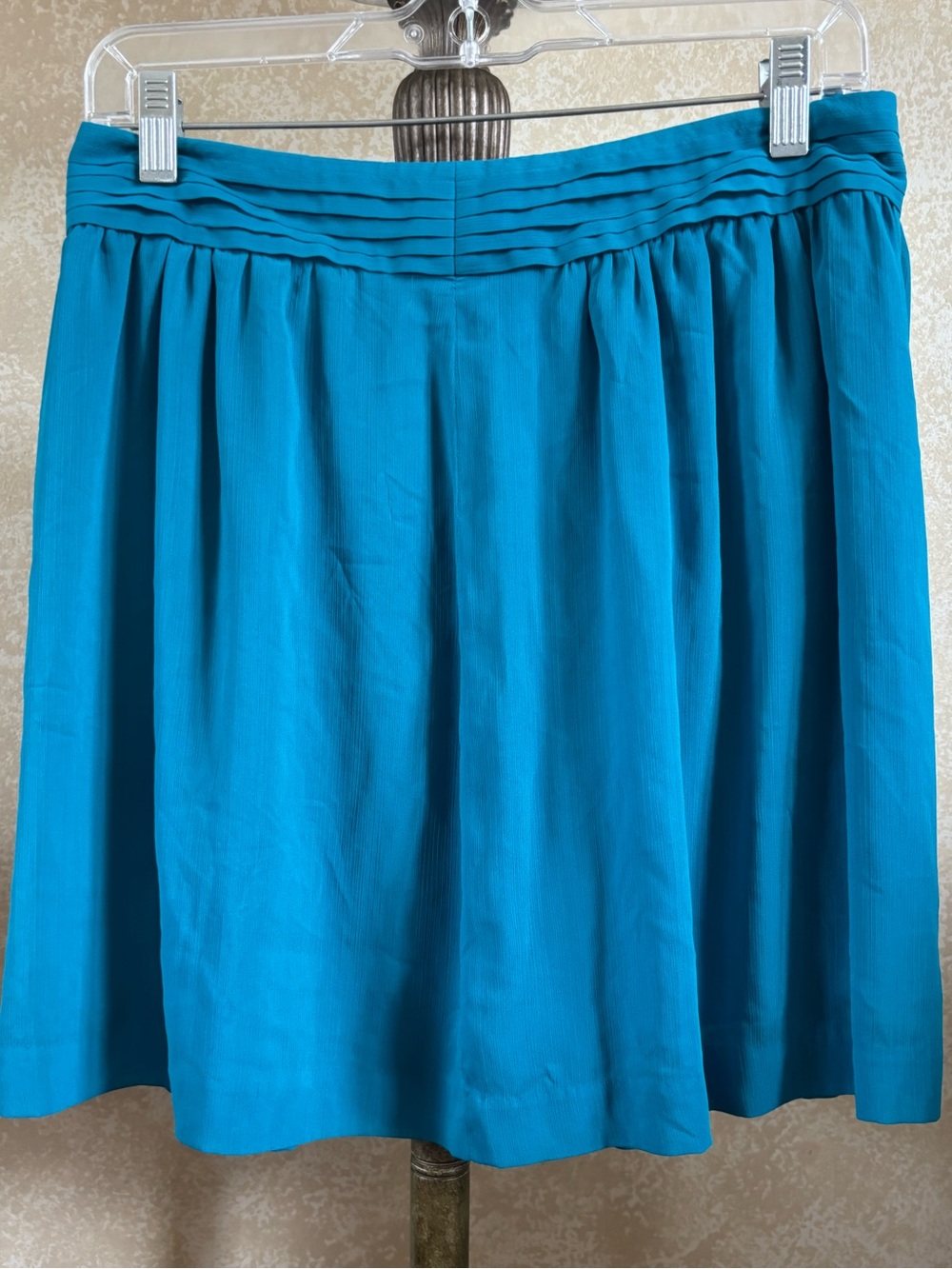 LOFT Aqua Blue Flowy Crinkle Skirt